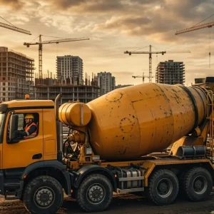 mezcladora concreto operando