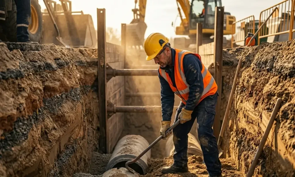 vigía trabajos excavaciones